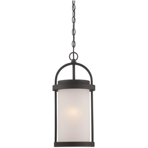 Nuvo Willis Led Outdoor Hanging w/ Antique White Glass Textured Black 62-655 - All