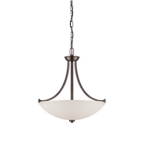 Nuvo Lighting Bentley 3 Light Pendant with Frosted Glass Hazel Bronze 60-5116 - All