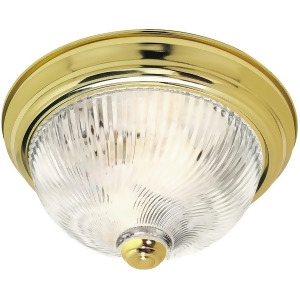 Nuvo 2 Light 11 Flush Mount Clear Swirl Glass Polished Brass Sf76-024 - All