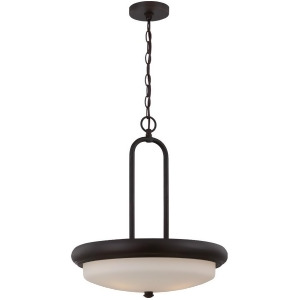 Nuvo Dylan 3 Light Pendant w/ Etched Opal Glass Mahogany Bronze 62-415 - All