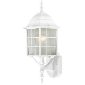 Nuvo Lighting Adams 1 Light 18 Outdoor Wall with Frosted Glass White 60-4901 - All