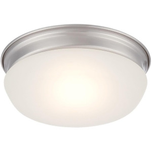 Nuvo Lighting Trevor Led Flush Fixture w/ Frosted Glass Brushed Nickel 62-603 - All