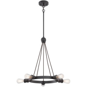 Nuvo Paxton 5 Light Chandelier Aged Bronze 60-5725 - All