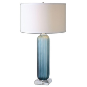 Uttermost Caudina Frosted Blue Glass Lamp 26193-1 - All