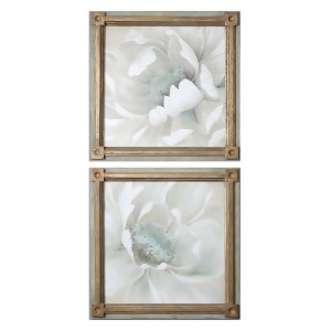 Uttermost Winter Blooms Floral Art S/2 35241 - All