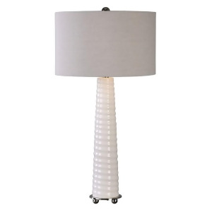 Uttermost Mavone Gloss White Table Lamp 27135-1 - All