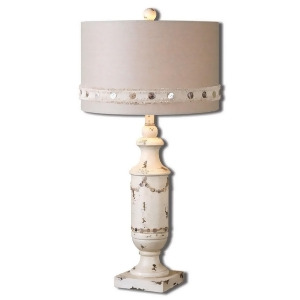 Uttermost Lacedonia Distressed Ivory Lamp 26198-1 - All
