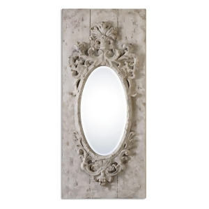 Uttermost Guardia Gray-Ivory Oval Mirror 13927 - All