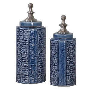Uttermost Pero Sapphire Blue Urns S/2 20113 - All