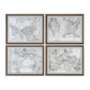 Uttermost World Maps Framed Prints S/4 33639 - All