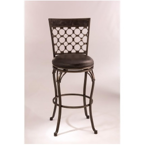 Hillsdale Brescello Swivel Counter Stool Pewter/Blue Top Charcoal 5752-827 - All