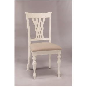 Hillsdale Embassy Dining Chair Set of 2 White Off White Woven 5753-802 - All