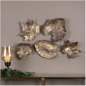 Uttermost Bronze Leaves Wall Art Set/5 04063 - All