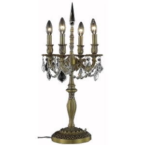 Elegant 9204 Rosalia 4-Lt 12 Royal Cut Table Lamp Gold/Clear 9204Tl12fg-rc - All