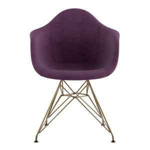 Nye Koncept Mid Century Eiffel Arm Chair Plum Purple 332005Em2 - All