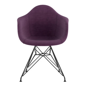 Nye Koncept Mid Century Eiffel Arm Chair Plum Purple 332005Em3 - All