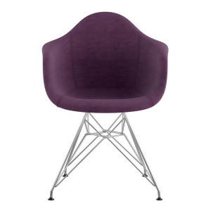 Nye Koncept Mid Century Eiffel Arm Chair Plum Purple 332005Em1 - All