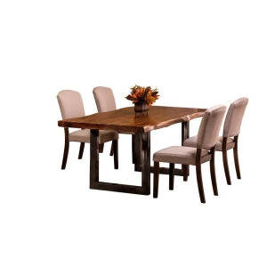 Hillsdale Emerson 5Pc Rect. Dining Set Sheesham/Gray/Black Beige 5674Dtbc - All