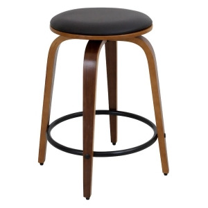 Lumisource Porto Counter Stools Set of 2 Walnut Brown Cs-prtwl-bn2 - All