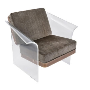 Lumisource Float Chair Walnut Wood Brown Fabric Chr-floatwl-bn - All