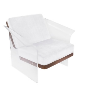Lumisource Float Chair Walnut Wood White Fabric Chr-floatwl-w - All