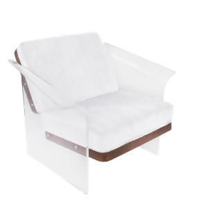 Lumisource Float Chair Walnut Wood White Fabric Chr-floatwl-w - All
