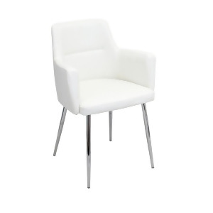 Lumisource Andrew Dining Chair Set of 2 White Ch-andrww2 - All