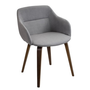 Lumisource Campania Chair Walnut Grey Ch-cmpwl-gy - All