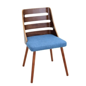 Lumisource Trevi Chair Walnut Blue Ch-trvwl-bu - All