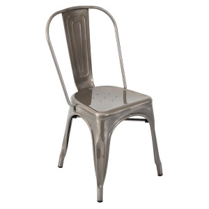 Lumisource Oregon Dining Chair Set of 2 Brushed Silver Dc-tw-orsv2 - All