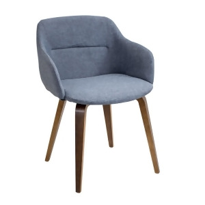 Lumisource Campania Chair Walnut Blue Ch-cmpwl-bu - All