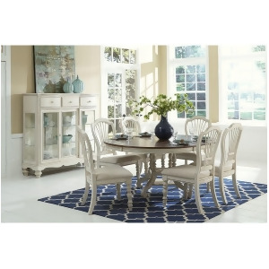 Hillsdale Pine Island 7Pc Rnd Dining Set w/Wheat Back Chairs White 5265Dtbcw7 - All