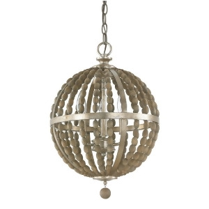 Donny Osmond Home Lowell 3 Light Pendant Tuscan Bronze with Wood Beads 4793Tz - All