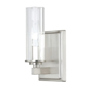 Donny Osmond Home Emery 1 Light Sconce Brushed Nickel Clear Glass 8041Bn-150 - All