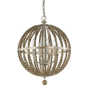 Donny Osmond Home Lowell 4 Light Pendant Tuscan Bronze with Wood Beads 4794Tz - All