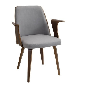 Lumisource Verdana Chair Walnut Grey Ch-vrdnawl-gy - All