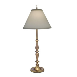 Stiffel 34 Buffet Lamp Antique Brass Ivory Shadow Bl-2122-A075-AB - All