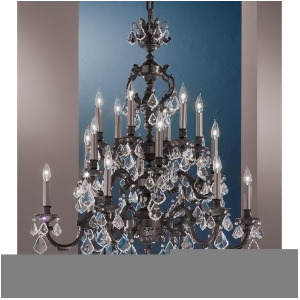 Classic Chateau 18 Lt Chandelier Aged Bronze Crystalique-Plus 57370Agbcp - All