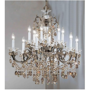 Classic Via Venteo 12 Lt Chandelier Bronze Crystal Gold Teak 57013Rbsgt - All