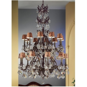 Classic Majestic 20 Lt Chandelier Aged Bronze Crystalique-Plus 57340Agbcpbg - All