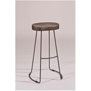 Hillsdale Hobbs Tractor Non-Swivel Bar Stool Distressed Black/Pewter 5720-830 - All