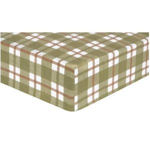 Trend Lab Deer Lodge Plaid Flannel Fitted Crib Sheet 102379 - All