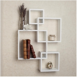 Danya B Intersecting Cube Shelves White Br1023wh - All