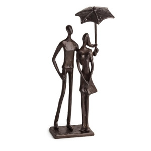 Danya B Loving Couple Under Umbrella Bronze Sculpture Zd15613 - All