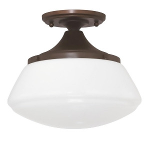 Capital Lighting 1 Light Ceiling Fixture Burnished Bronze White 3537Bb-129 - All