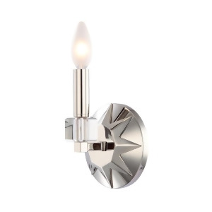 Crystorama Carson Polished Nickel 1 Light Sconce 8851-Pn - All