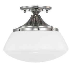 Capital Lighting 1 Light Ceiling Fixture Polished Nickel White 3537Pn-129 - All