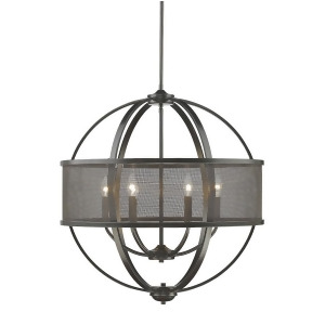 Golden Colson 6 Light Chandelier with shade Etruscan Bronze 3167-6Eb-eb - All