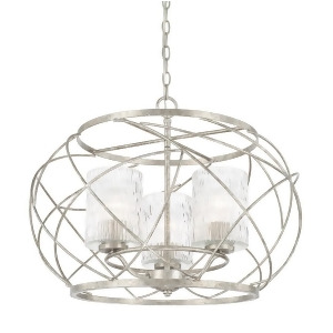 Capital Lighting Riviera 3 Lt Pendant Antique Silver Clear Sea 310631As-301 - All