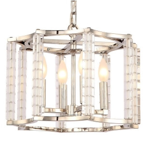Crystorama Carson Polished Nickel 4 Light Mini Chandelier Convertible 8854-Pn - All